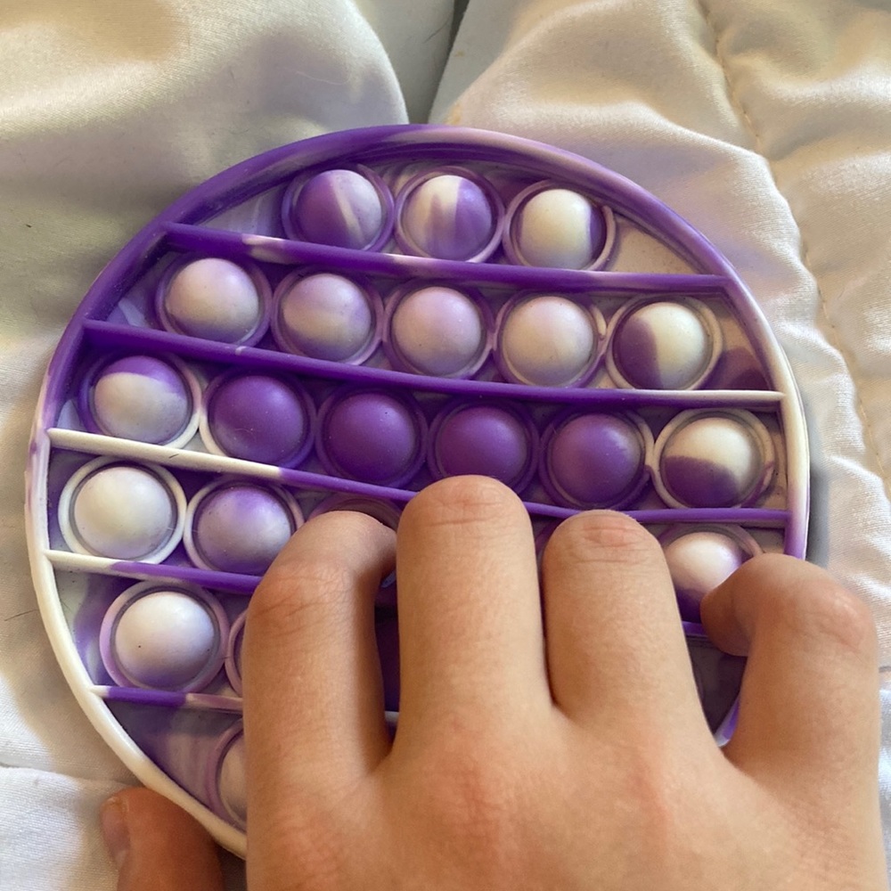 Purple And White Tie Dye Pop It Fidget Toy